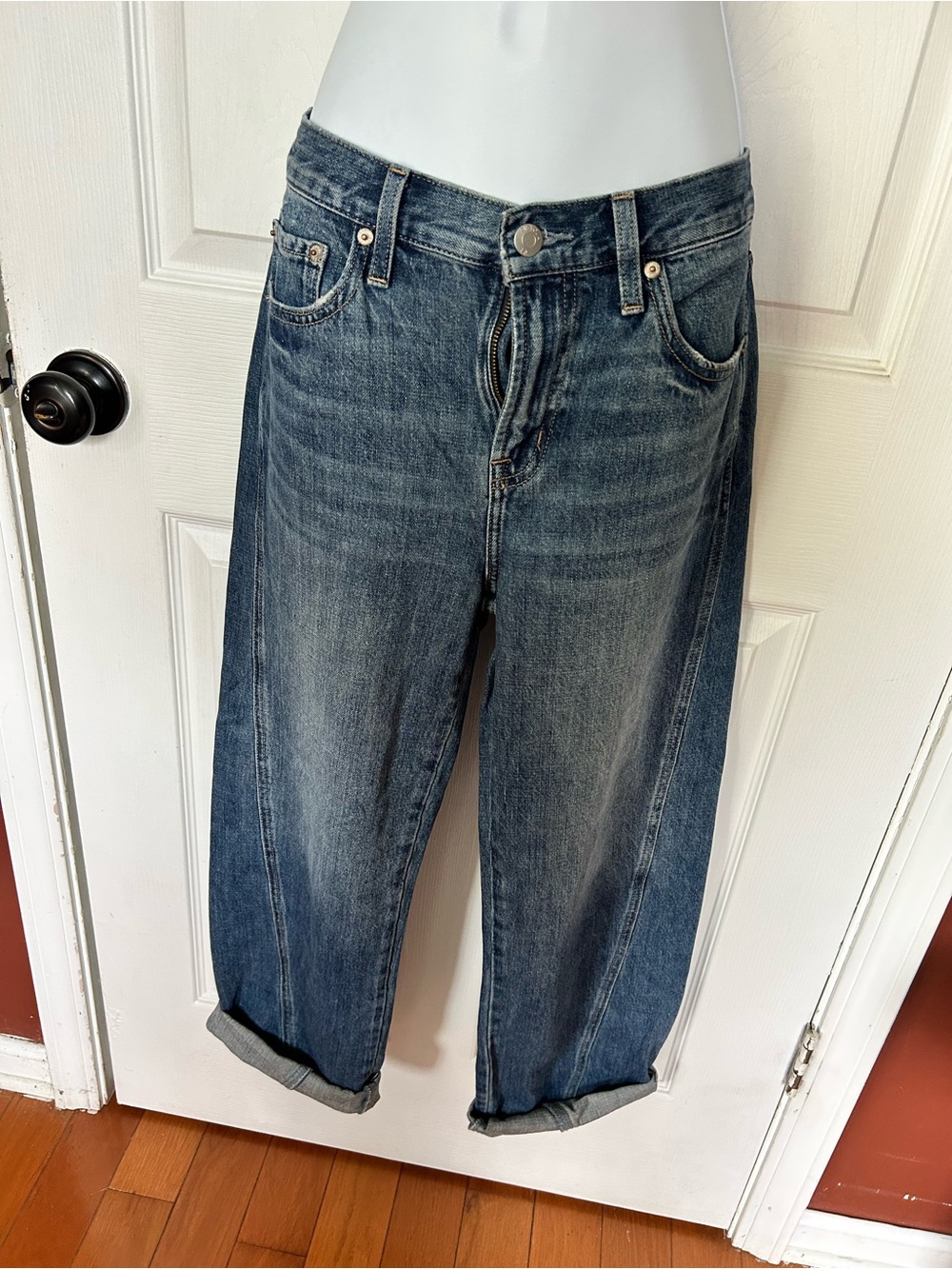 PISTOLA Kacey Mid Rise Cuffed Boyfriend Jeans Size 25 - Picture 7 of 9